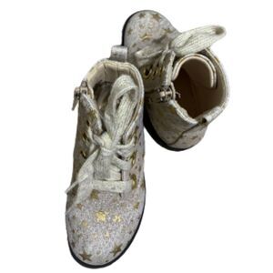 Harper Canyon Toddler Girls Lace Up Gold Star Metallic Dress Boots Size-6